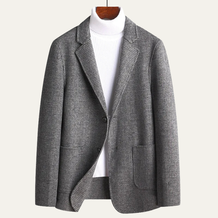 Men’s Micro Check Notched Blazer
