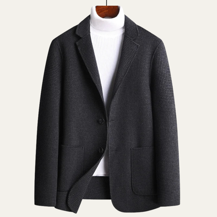 Men’s Micro Check Notched Blazer