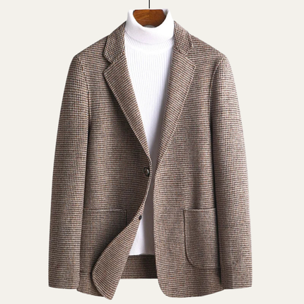 Men’s Micro Check Notched Blazer