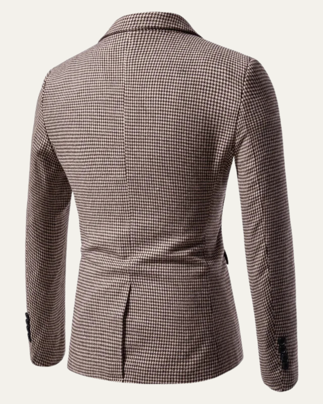Men’s Micro Check Slim Blazer