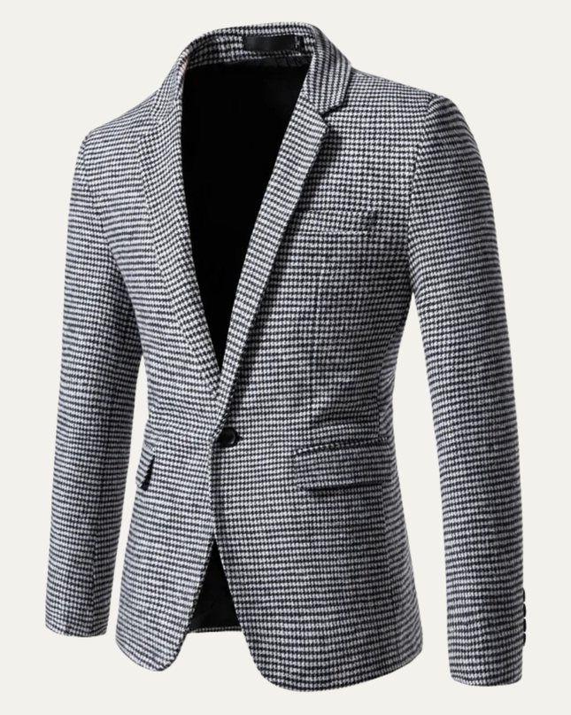 Men’s Micro Check Slim Blazer