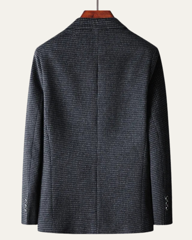 Men’s Micro-Check Two-Button Tailored Blazer