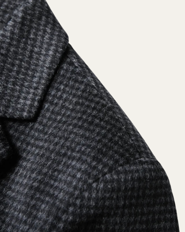 Men’s Micro-Check Two-Button Tailored Blazer