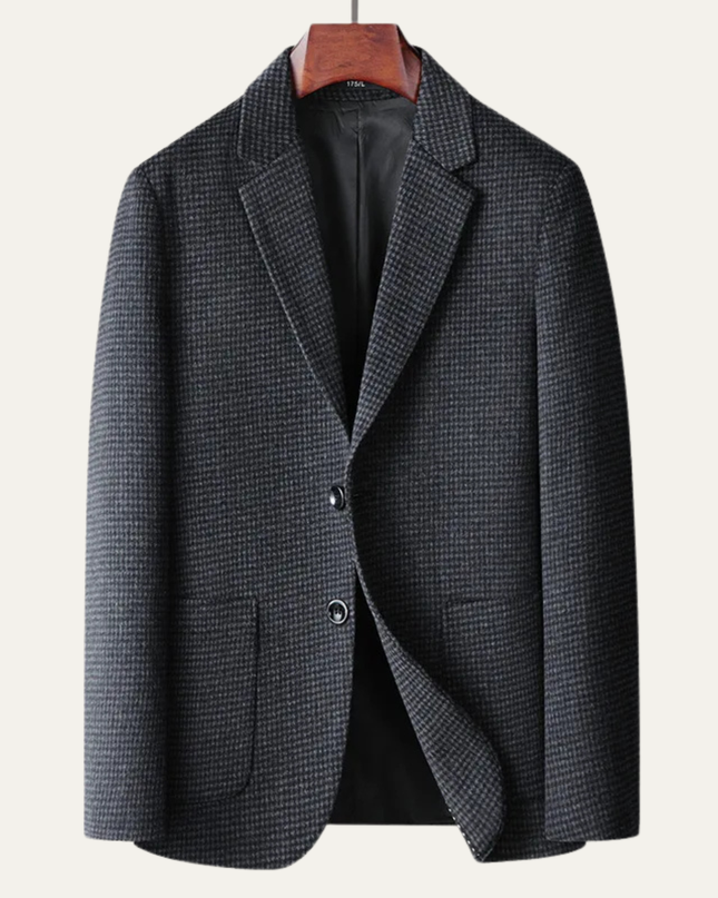 Men’s Micro-Check Two-Button Tailored Blazer
