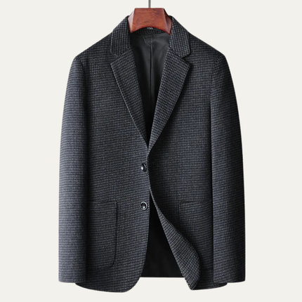 Men’s Micro-Check Two-Button Tailored Blazer