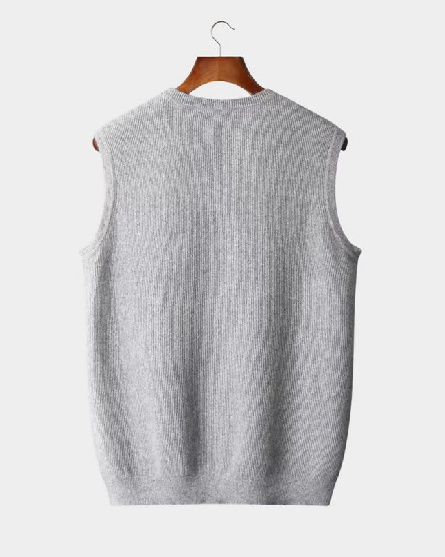 Men’s Minimal Crew Neck Knit Vest