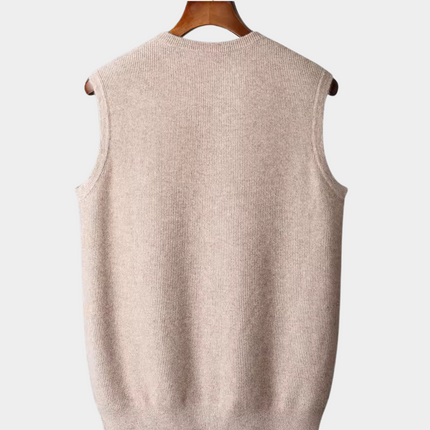 Men’s Minimal Crew Neck Knit Vest
