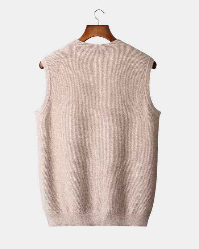 Men’s Minimal Crew Neck Knit Vest
