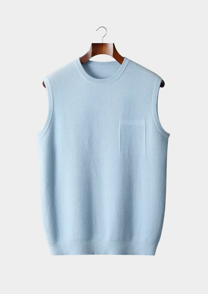 Men’s Minimal Crew Neck Knit Vest