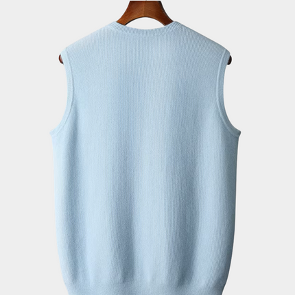 Men’s Minimal Crew Neck Knit Vest