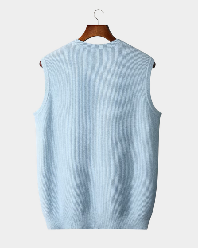 Men’s Minimal Crew Neck Knit Vest