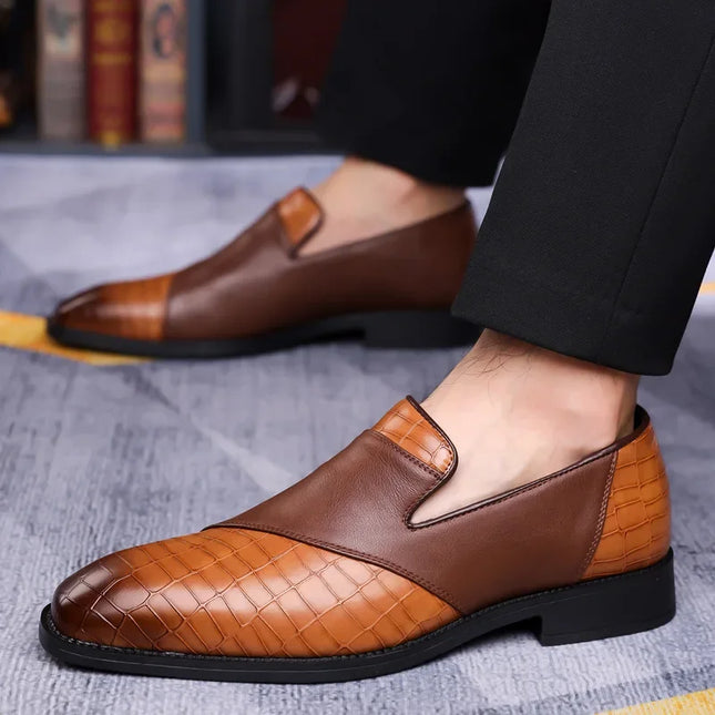 Men’s Monarch Croc Panel Slip-On Loafers