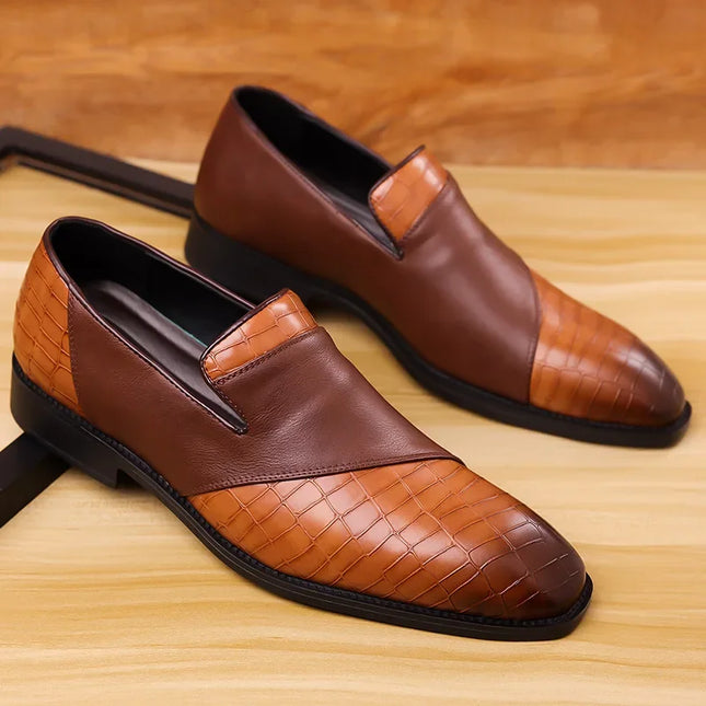 Men’s Monarch Croc Panel Slip-On Loafers