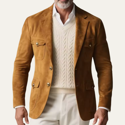 Men’s Multi Pocket Retro Look Casual Blazer