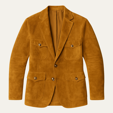 Men’s Multi Pocket Retro Look Casual Blazer