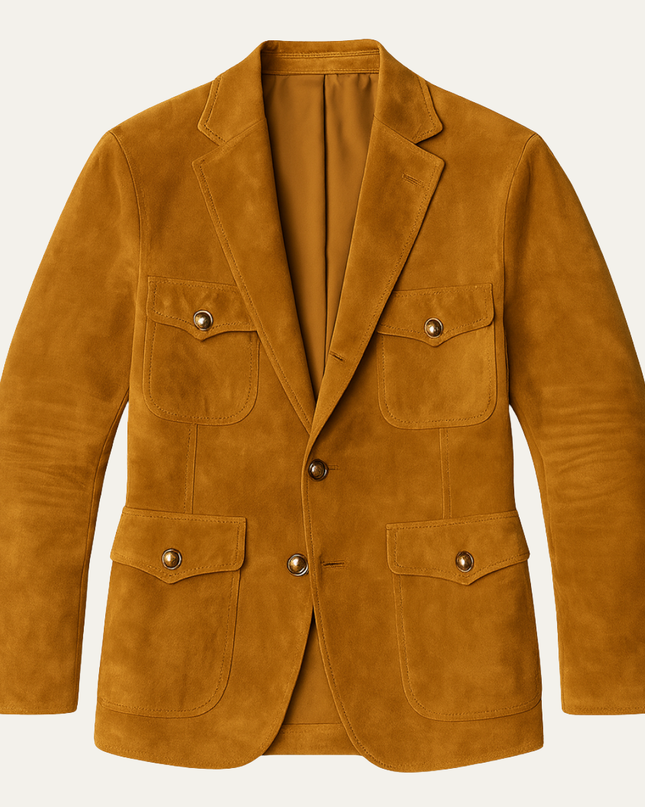 Men’s Multi Pocket Retro Look Casual Blazer
