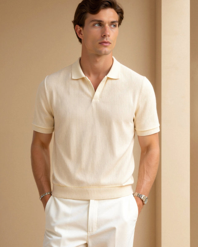 Men’s Open Collar Polo Shirt