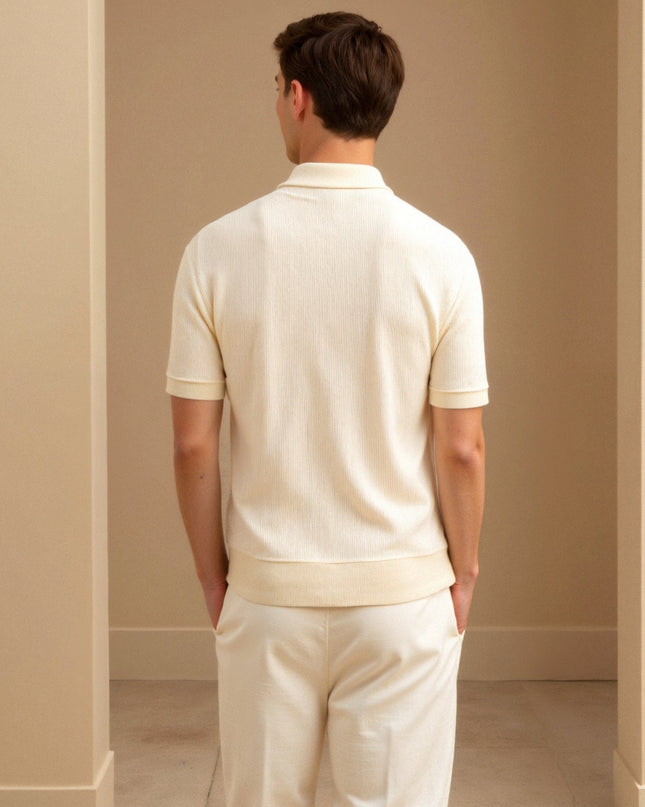 Men’s Open Collar Polo Shirt