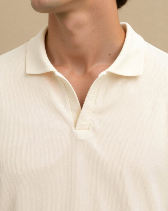 Men’s Open Collar Polo Shirt