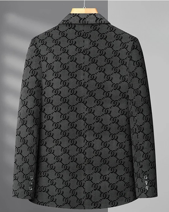 Men’s Oversized Houndstooth Business Casual Work Blazer