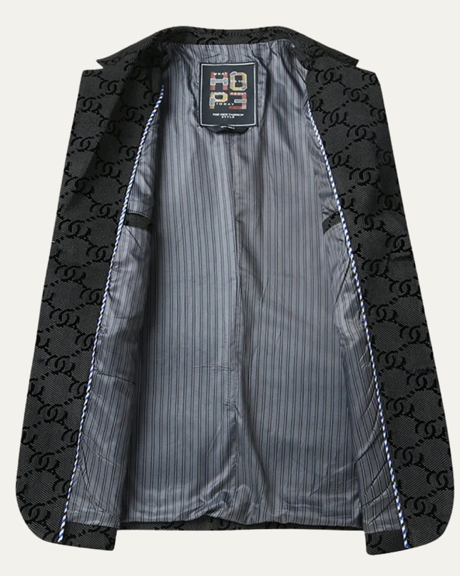 Men’s Oversized Houndstooth Business Casual Work Blazer