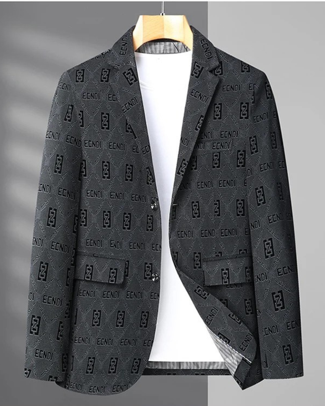 Men’s Oversized Houndstooth Business Casual Work Blazer