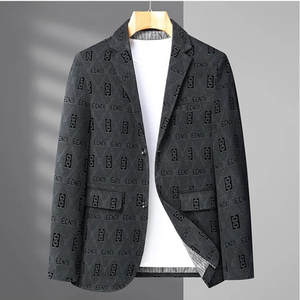 Men’s Oversized Houndstooth Business Casual Work Blazer