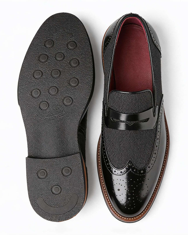 Men’s Oxford Panel Dress Loafers