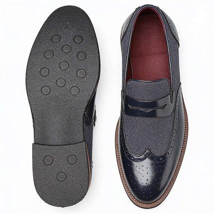 Men’s Oxford Panel Dress Loafers