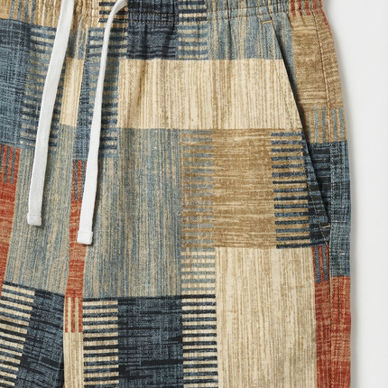 Men’s Patchwork Drawstring Shorts