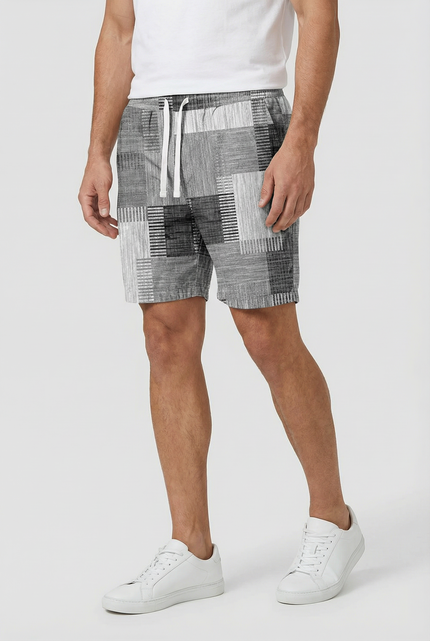 Men’s Patchwork Drawstring Shorts