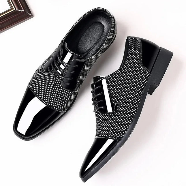 Men’s Patterned Knit Oxford Shoes