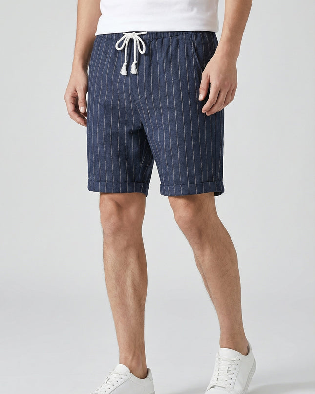 Men’s Pinstripe Drawstring Shorts