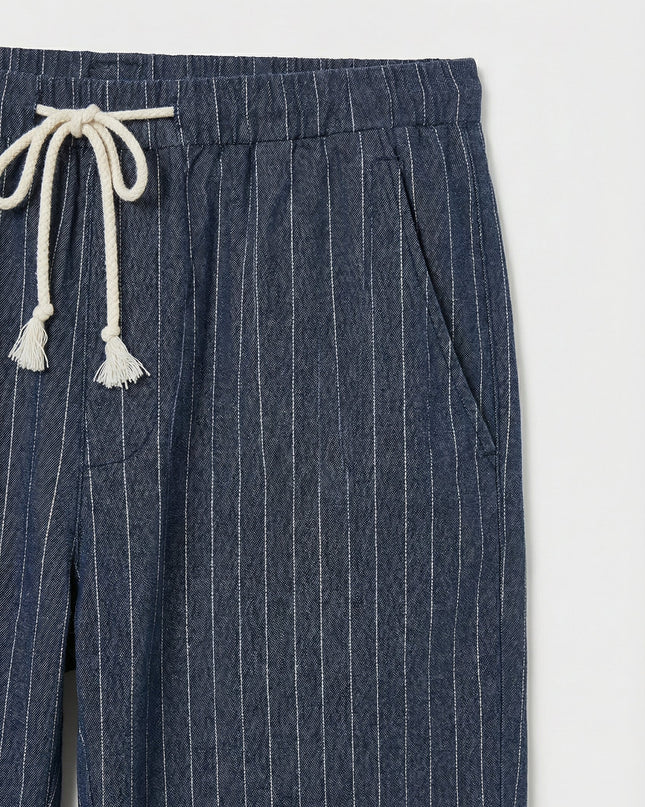 Men’s Pinstripe Drawstring Shorts