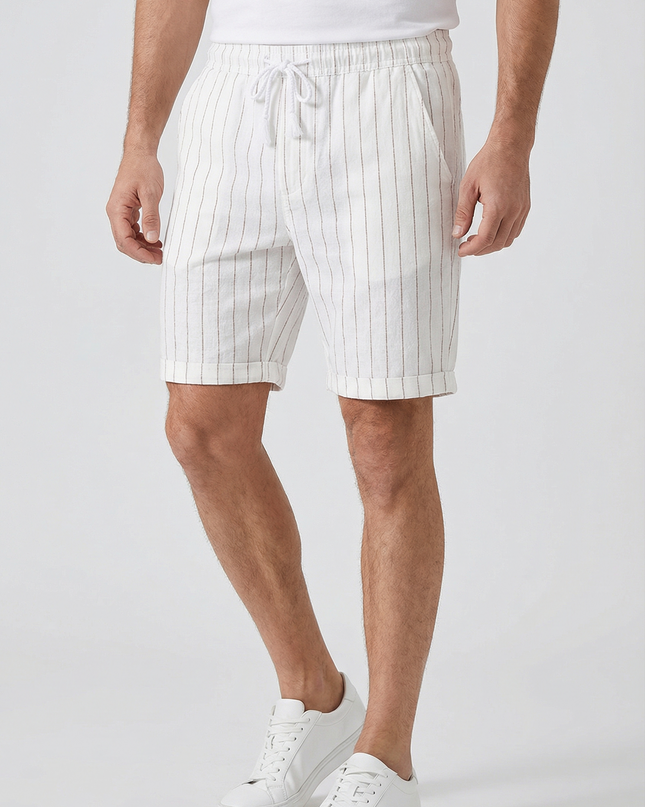 Men’s Pinstripe Drawstring Shorts