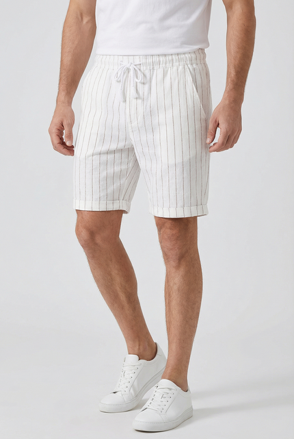 Men’s Pinstripe Drawstring Shorts