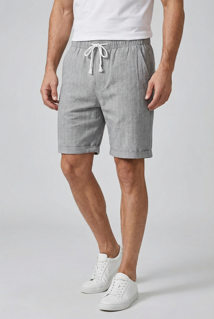 Men’s Pinstripe Drawstring Shorts