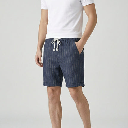 Men’s Pinstripe Drawstring Shorts