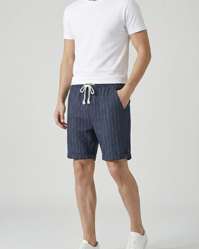Men’s Pinstripe Drawstring Shorts