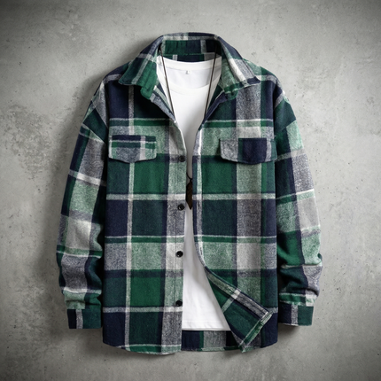 Men’s Plaid Shirt Jacket