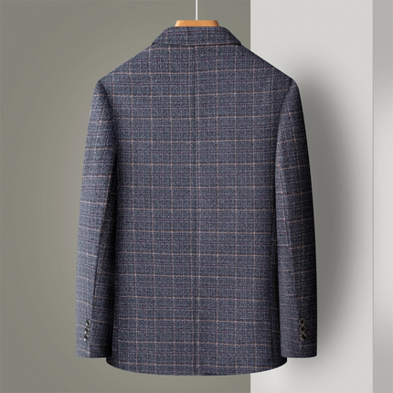 Men’s Plaid Striped Business Casual Work Blazer