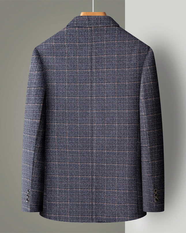 Men’s Plaid Striped Business Casual Work Blazer