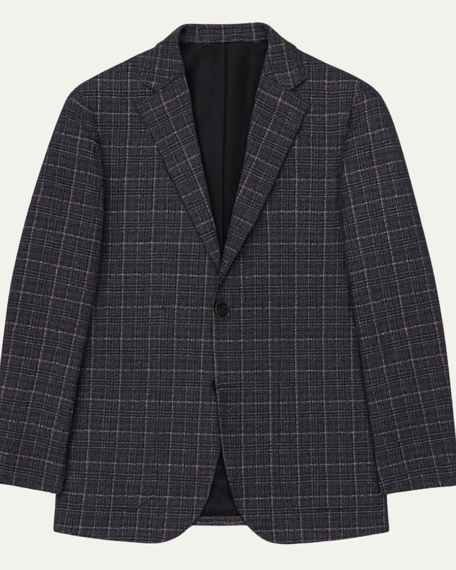 Men’s Plaid Striped Business Casual Work Blazer