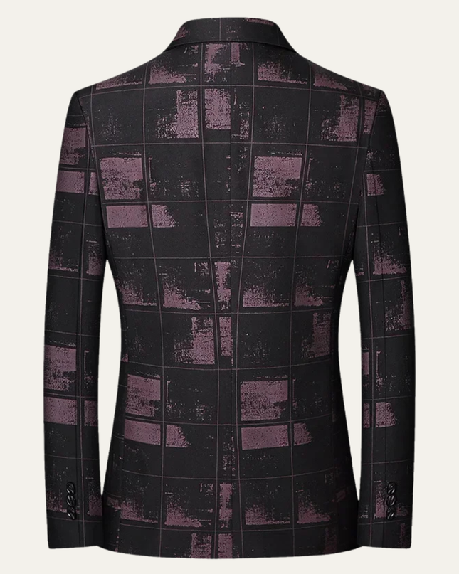 Men’s Plaid Two-Button Blazer