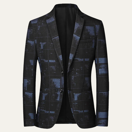 Men’s Plaid Two-Button Blazer