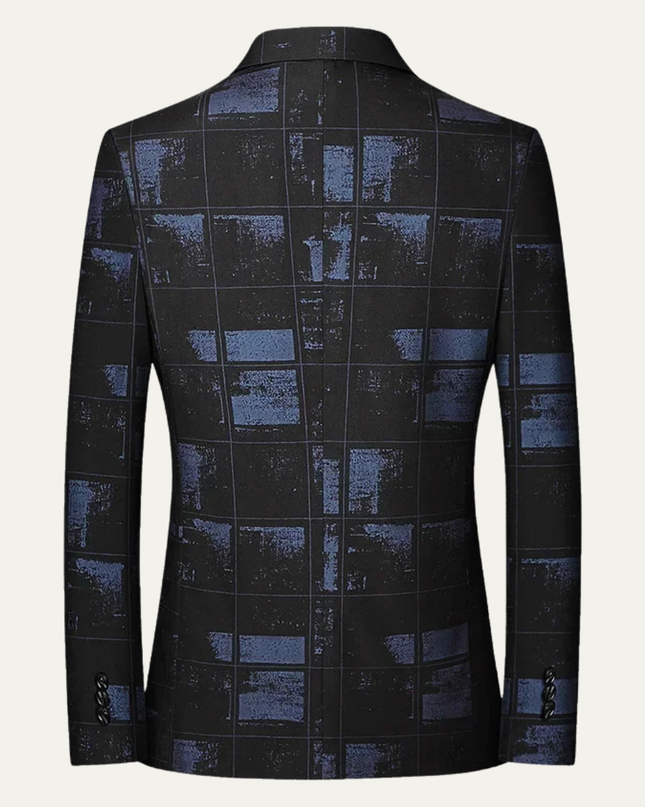 Men’s Plaid Two-Button Blazer