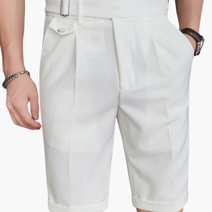 Men’s Pleated Buckle Waist Shorts