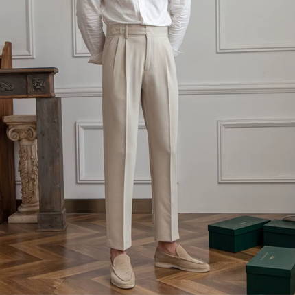 Men’s Pleated Tapered Trousers