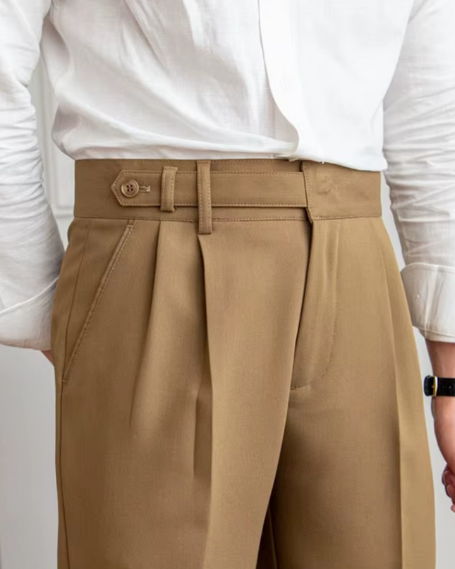 Men’s Pleated Tapered Trousers