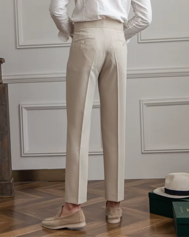 Men’s Pleated Tapered Trousers